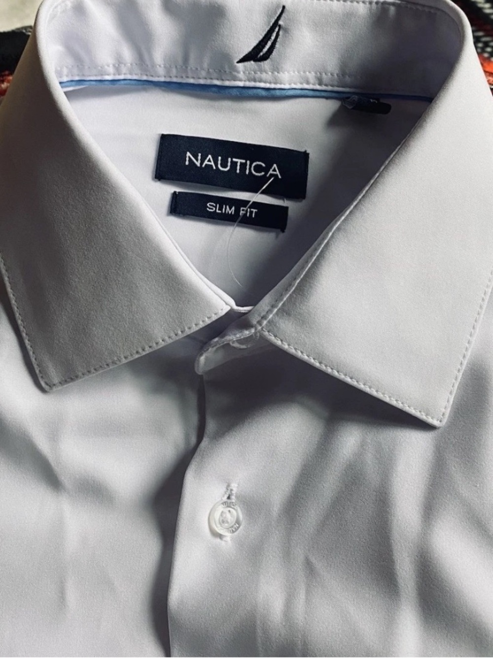 NWT Nautica Slim Fit Men’s White Button Down Formal Dress Shirt Long Sleeve $79